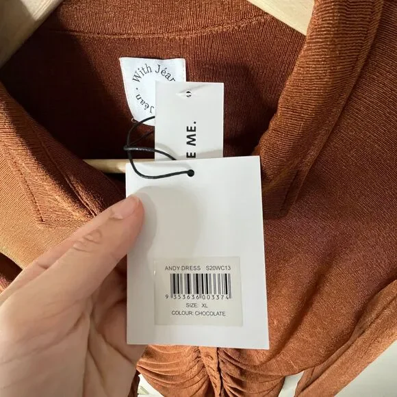 NWT With Jean Andy Dress in Chocolate Sz XL - Picture 10 of 10